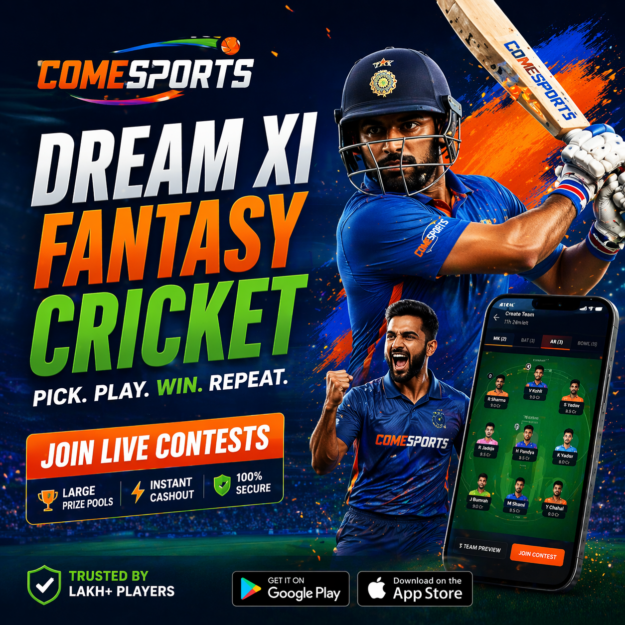 Cricket APK Zone fantasy sports main visual
